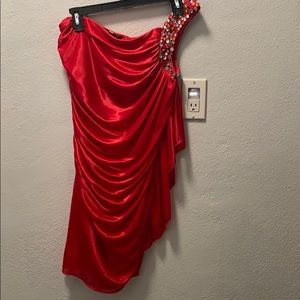 Fitted one shoulder homecoming dress